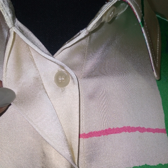 H&M STUDIO 2020 Women's MultiColor Abstract Print Long Sleeve Blouse- Size S - Picture 8 of 14